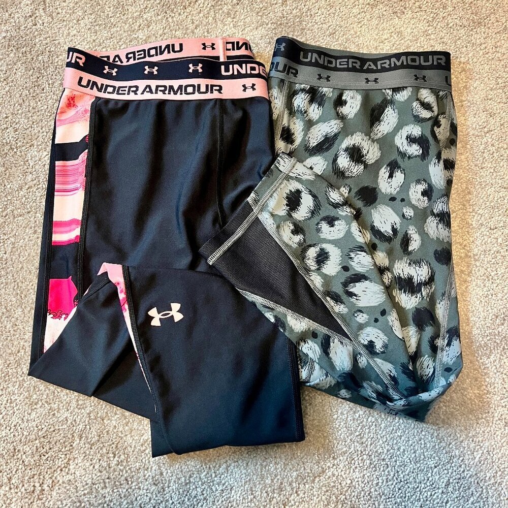 Under Armour Youth XL Cropped Leggings – Bundle of 2